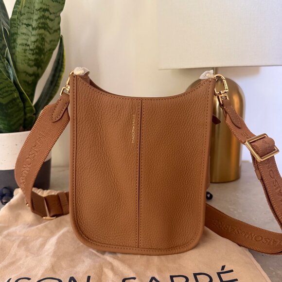 Maison de Sabre Mini Pebbled Saddle Bag in Sandstone- Never Used! ($339) - Picture 3 of 8